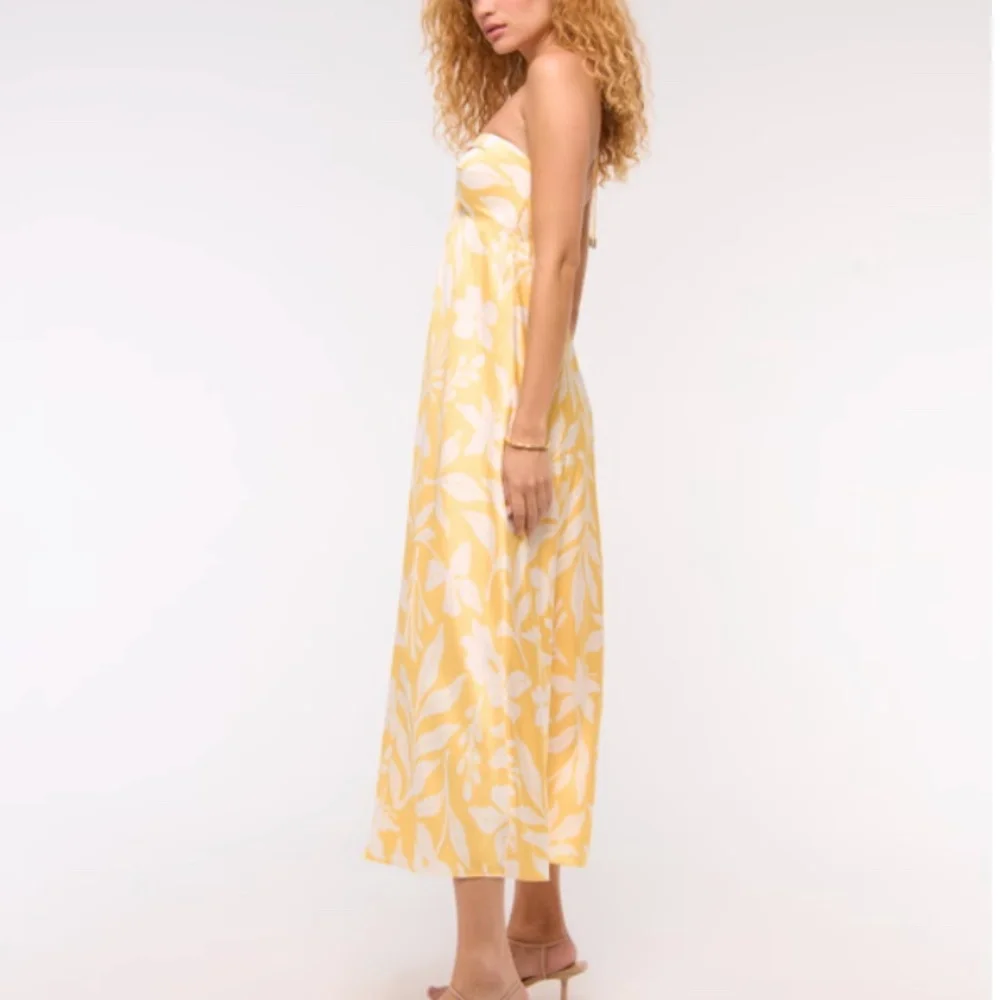 NWT Abercrombie Twist-Front Flowy Maxi Dress
